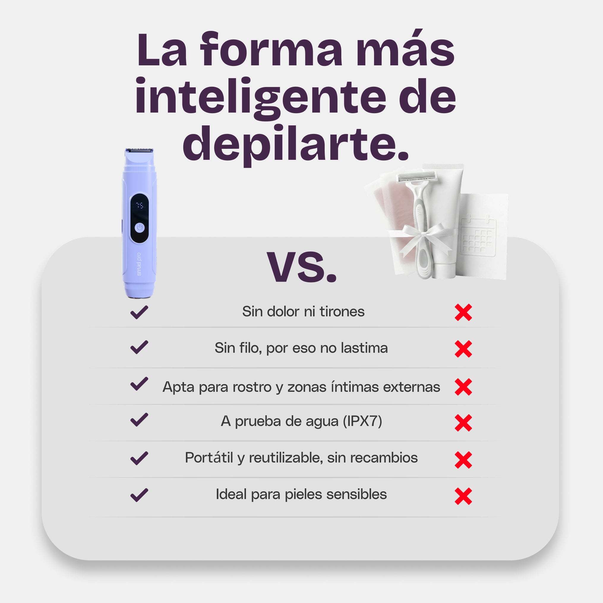 Depiladora Facial Corporal Smud Pro