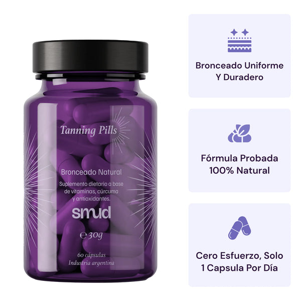 Smud Tanning Pills (60 días) | Cápsulas de bronceado natural